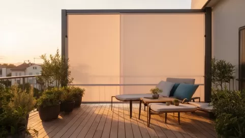 Markiza boczna na taras