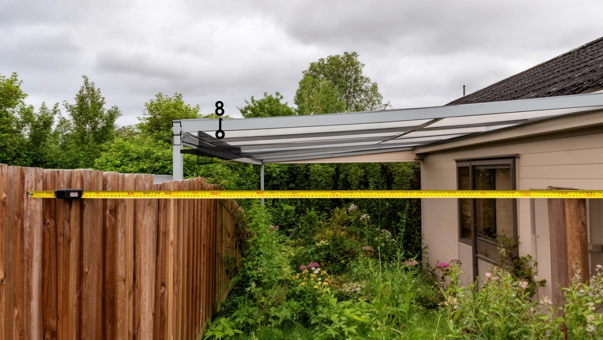 Zadaszenie odległość od granicy