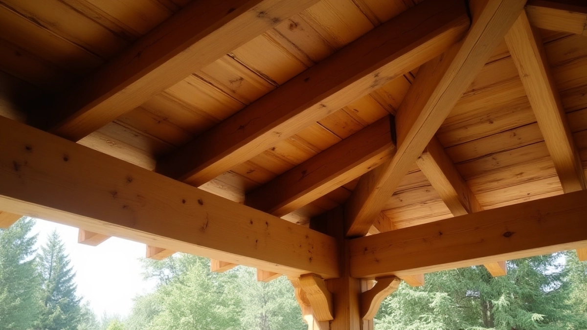 Zadaszenie tarasu drewniane jakie belki